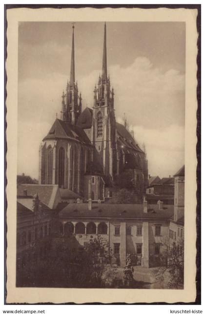 Böhmen und Mähren (005584) AK Brün- Petersdom gelaufen Brünn am 30.1.1941