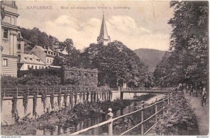 Karlsbad - Evangelische Kirche und Goetheweg