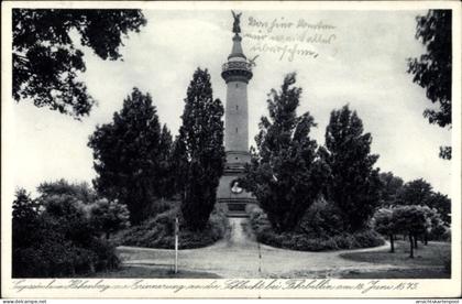 CPA Hakenberg Fehrbellin in Brandenburg, Siegessäule, Schlacht 1675