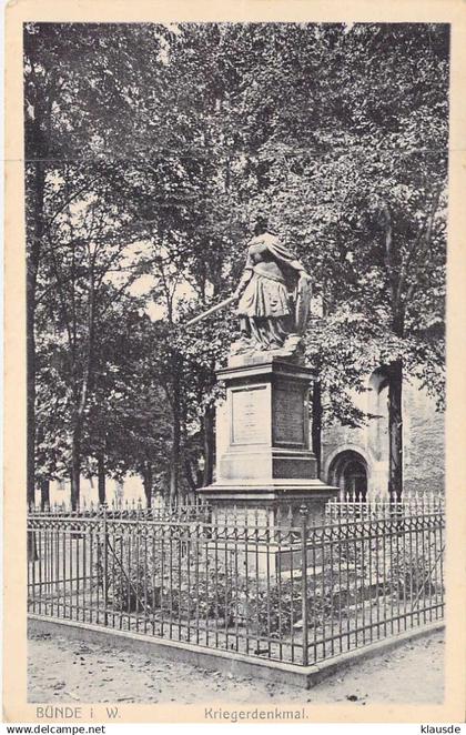 Bünde i.W. - Kriegerdenkmal gel.191?