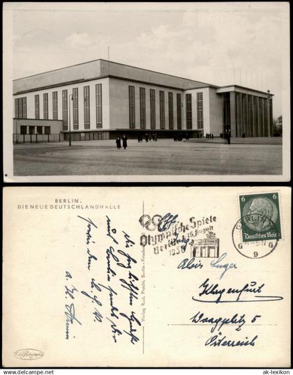 Ansichtskarte Charlottenburg-Berlin Deutschlandhalle 1937