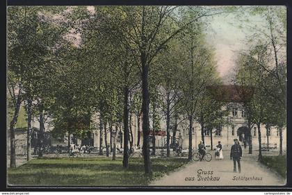 AK Drebkau, Der Gasthof Schützenhaus, Aussenbereich