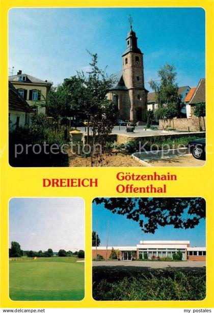 73233910 Dreieich Goetzenhain Offenthal Kirche Mehrzweckhalle Golfplatz