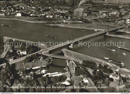 71997290 Homberg Duisburg Fliegeraufnahme Hafen Rheinbruecke Duisburg Ruhrort