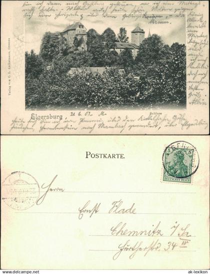 Ansichtskarte Elgersburg Schloss Elgersburg 1902