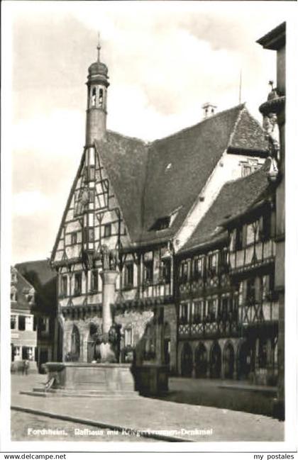 70109958 Forchheim Oberfranken Forchheim Rathaus Denkmal Brunnen ungelaufen ca.