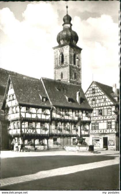 70110023 Forchheim Oberfranken Forchheim Rathausplatz ungelaufen ca. 1955