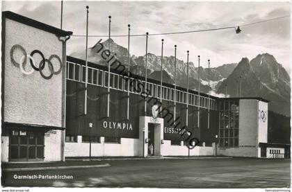 Garmisch-Partenkirchen - Olympia-Kunsteisbahn - Foto-AK - Verlag Bücheler Garmisch-Partenkirchen