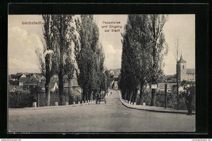 AK Gerbstedt, Pappelallee und Eingang zur Stadt