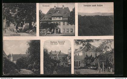 AK Gersdorf, Gasthaus von Gust. Siebert, Gutshaus, Lindenallee