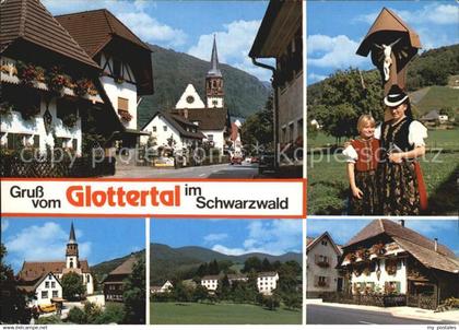 42554247 Glottertal Dorfpartien Kirche Schwarzwaelder Trachten  Glottertal Schwa