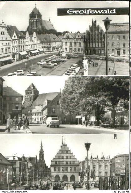 70101638 Greifswald Mecklenburg Vorpommern Greifswald Platz Rathaus x 1977