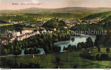 43055047 Greiz Thueringen Panorama Blick vom Hirschstein