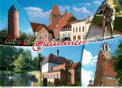 73225616 Grimmen Runder Turm Kirche Schwanenteich Kapelle