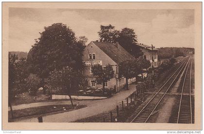 AK Arnsdorf Gasthaus zur Erholung Eisenbahn Strecke bei Radeberg Dresden Klotzsche Langebrück Bischofswerda Görlitz