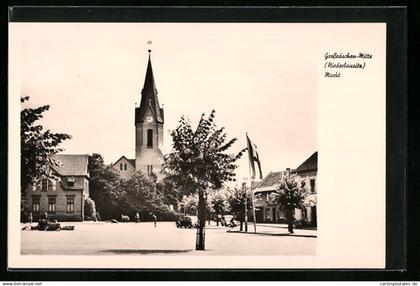 AK Grossräschen-Mitte, Markt mit Kirche