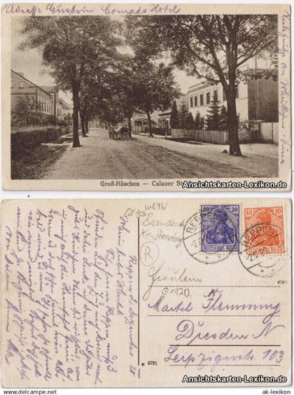 Ansichtskarte Großräschen Calauer Straße 1920