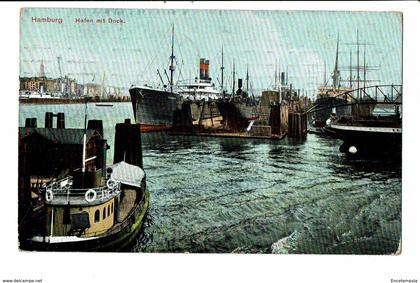 CPA - Carte Postale -Allemagne Hambourg -Hafen mit Dock-1912- VM1757