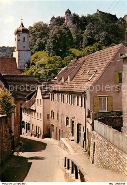 Harburg Schwaben Ortsmotiv mit Kirche Burg Harburg