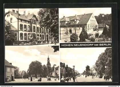 AK Hohen Neuendorf bei Berlin, Ernst-Schneller-Oberschule, S-Bahnhof, Leninstrasse