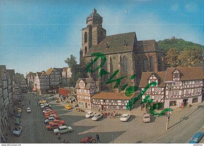 HOMBERG, Marktplatz mit Stadtkirche,  um 1990