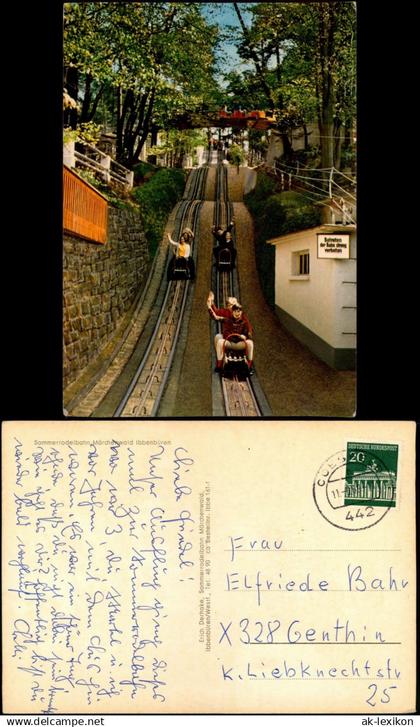 Ansichtskarte Ibbenbüren Freizeitpark Märchenwald - Sommerrodelbahn 1969