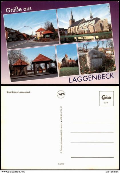 Ansichtskarte Ibbenbüren Mehrbild AK: Straßen und Kirche 1993