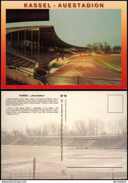 Ansichtskarte Kassel Cassel Fussball-Stadion Sportanlagen AUESTADION 1996