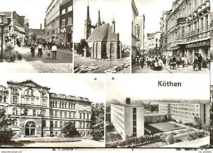 70088396 Koethen Anhalt Koethen Marktplatz Schule Kirche x 1970