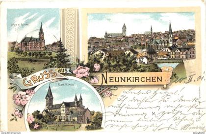 Gruss aus Neunkirchen - Litho