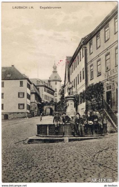 Ansichtskarte Laubach (Hessen) Engelsbrunnen 1916