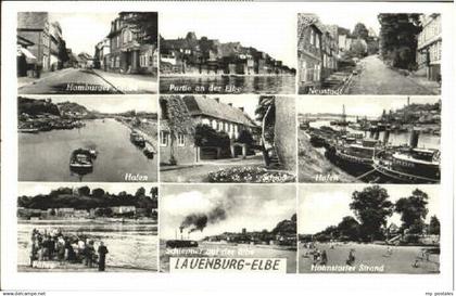 70121324 Lauenburg Elbe Lauenburg Elbe Hamburgerstrasse Neustadt Hafen  x 1954