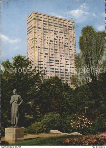 72062354 Leverkusen Denkmal mit Bayer-Hochhaus Leverkusen