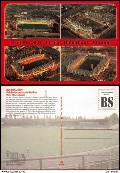 Leverkusen Mehrbild-AK Fussball Stadion Ulrich Haberland Stadion 1997