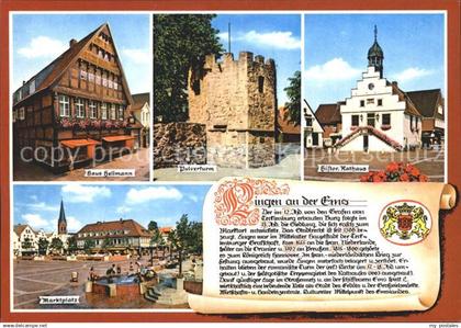 72315242 Lingen Ems Haus Hellmann Pulverturm Histor Rathaus Marktplatz Lingen (E