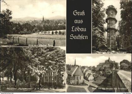 70881020 Loebau Sachsen Loebau Loebauer Berg Hotel Honigbrunnen Bruecke Aussicht