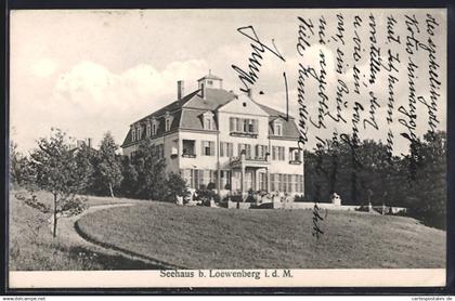 AK Löwenberg /Mark, Hotel Seehaus mit Anlagen