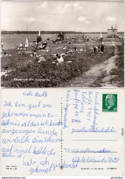 Groß Särchen-Lohsa Łaz Knappensee mit Badestrand b Hoyerswerda 1972