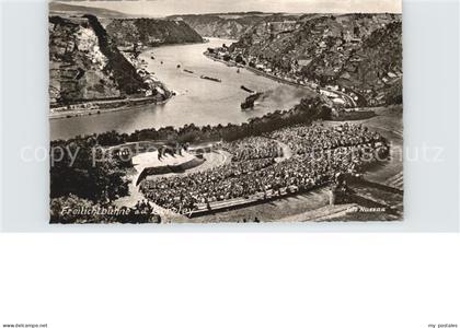 72533037 Loreley Lorelei Freilichtbuehne Rheinpartie Blick Loreley