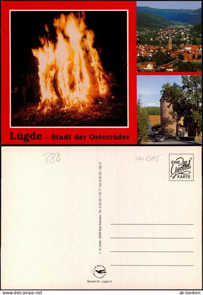 Lügde (Westfalen) Mehrbildkarte Ansichten Stadt der Osterräder 1980