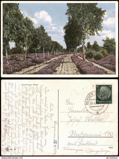 Ansichtskarte .Niedersachsen Lüneburger Heide; Birken 1939