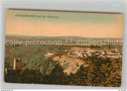 42980422 Manderscheid Eifel Panorama mit Oberburg