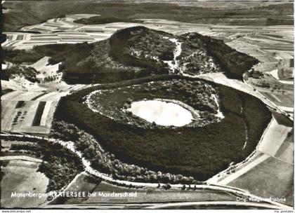 70098480 Manderscheid Eifel Mosenberger Kratersee bei Manderscheid Fliegeraufnah