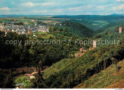 73181677 Manderscheid Eifel Fliegeraufnahme Ober Unterburg Manderscheid Eifel