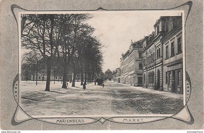 Litho AK Marienberg Erzgebirge Markt Stadttor Gasthof ? a Wolkenstein Zöblitz Annaberg Pockau Pobershau Gebirge Lauta