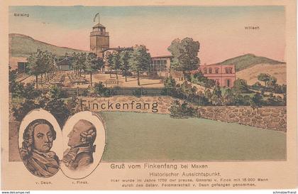 Litho AK Finckenfang Gasthof a Maxen Kreischa Lungkwitz Reinhardtsgrimma Hausdorf Wittgensdorf Saida Mühlbach Dresden