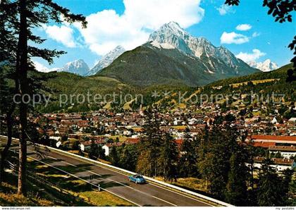 73241237 Mittenwald Bayern Panorama Wettersteingebirge  Mittenwald Bayern