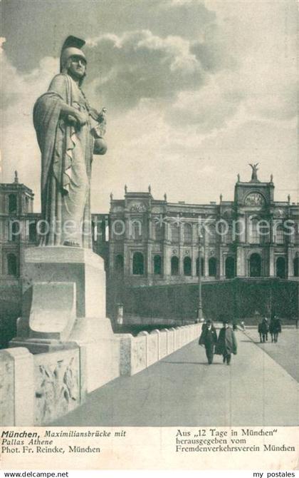 43263539 Muenchen Maximiliansbruecke mit Pallas Athene Statue aus Serie 12 Tage