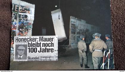 CPM MUR DE BERLIN TAG KUNST UND BILD MAUER HONECKER 1989 CHUTE DU MUR