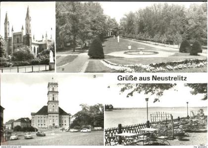 70101977 Neustrelitz Neustrelitz Kirche Park See x 1984